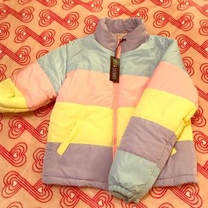 NWT PASTEL PUFFER COAT 💘🥺🦋🌻💖 size small